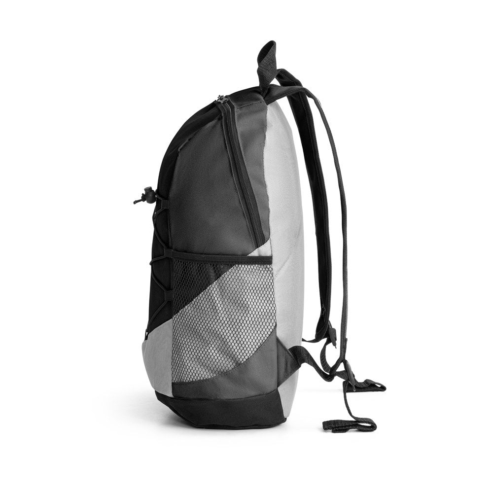 TURIM promotional backpack in black with custom logo branding