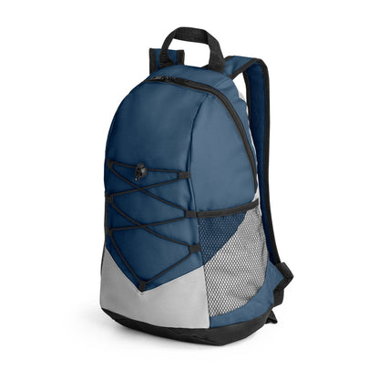 TURIM II promotional backpack in blue with custom logo branding