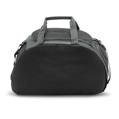 FIT promotional sports bag in black (detail view) with custom logo branding