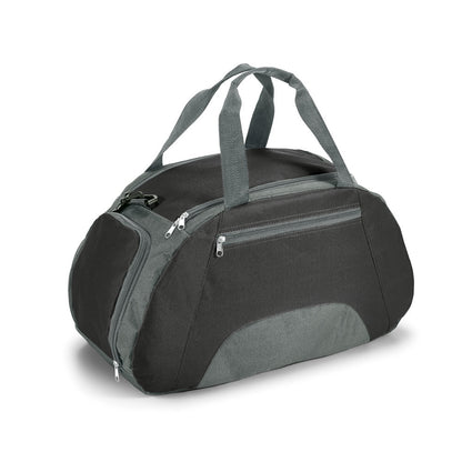 FIT promotional sports bag in black with custom logo branding
