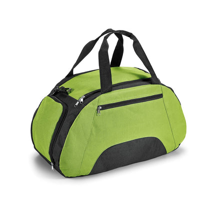 FIT promotional sports bag in light green with custom logo branding