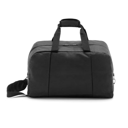 ZIPPERS SPORT promotional sports bag in black (detail view) with custom logo branding