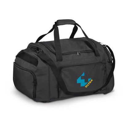 GIRALDO promotional sports bag in black with custom logo branding