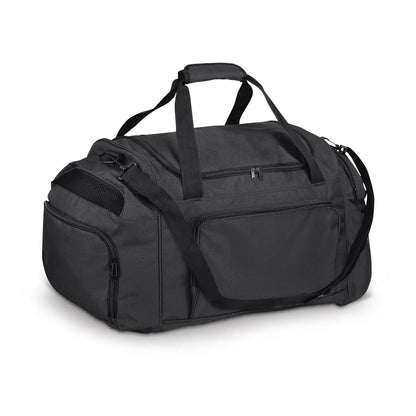GIRALDO promotional sports bag in black with custom logo branding