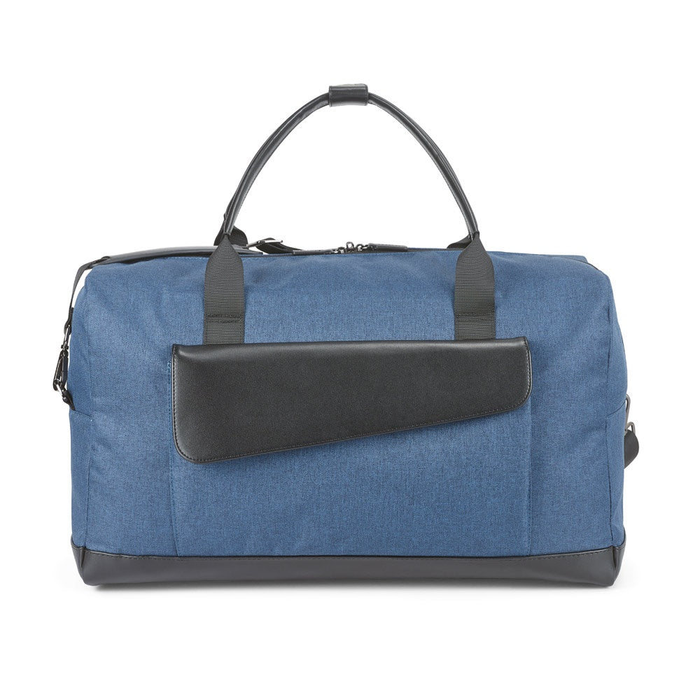 Motion Bag promotional travel bag in blue (detail view) with custom logo branding
