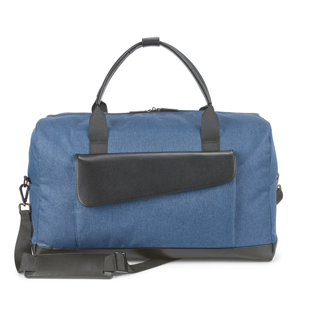 Motion Bag promotional travel bag in blue (detail view) with custom logo branding