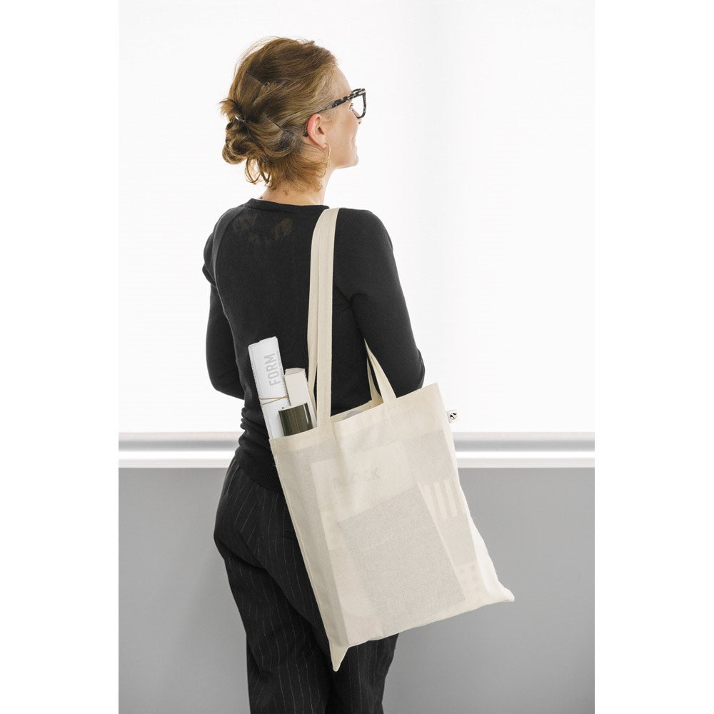 LEON promotional tote bag with custom logo branding