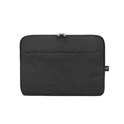 Newcastle promotional laptop bag in dark grey (detail view) with custom logo branding