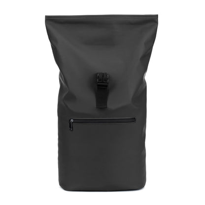PORTLAND promotional drawstring bag in black with custom logo branding