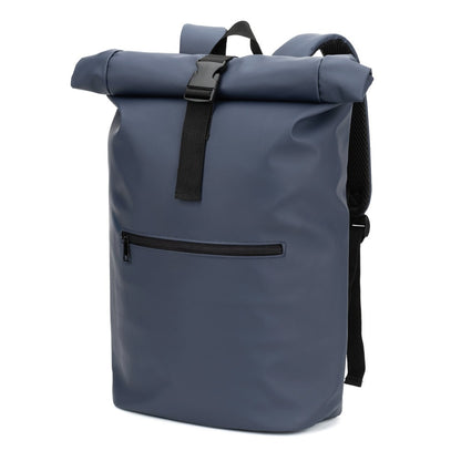 PORTLAND promotional drawstring bag in blue with custom logo branding