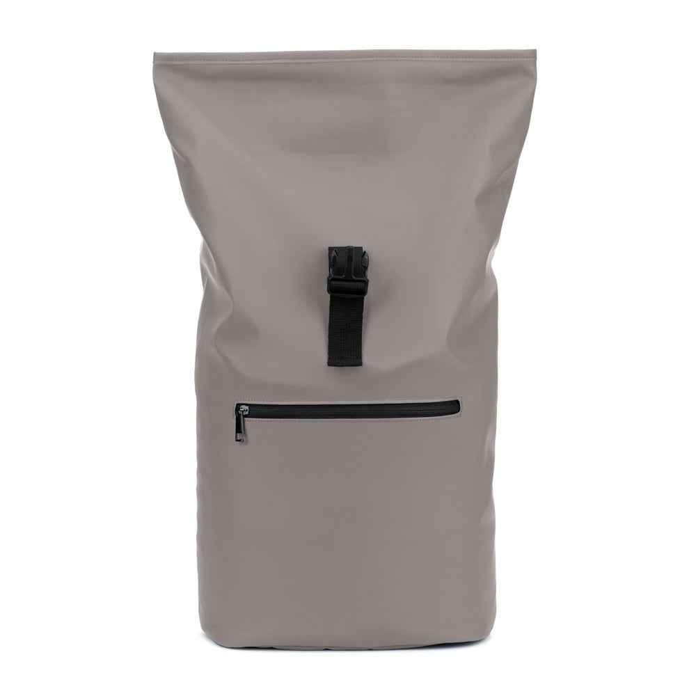 PORTLAND promotional drawstring bag in grey with custom logo branding