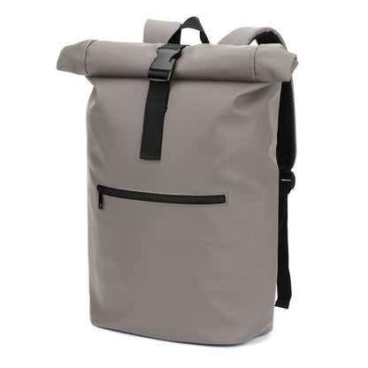 PORTLAND promotional drawstring bag in grey with custom logo branding