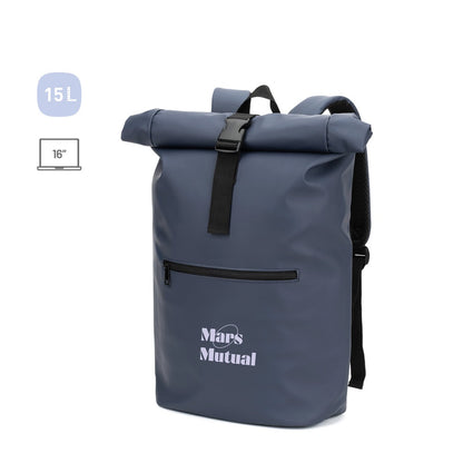 PORTLAND promotional drawstring bag (complete set view) with custom logo branding