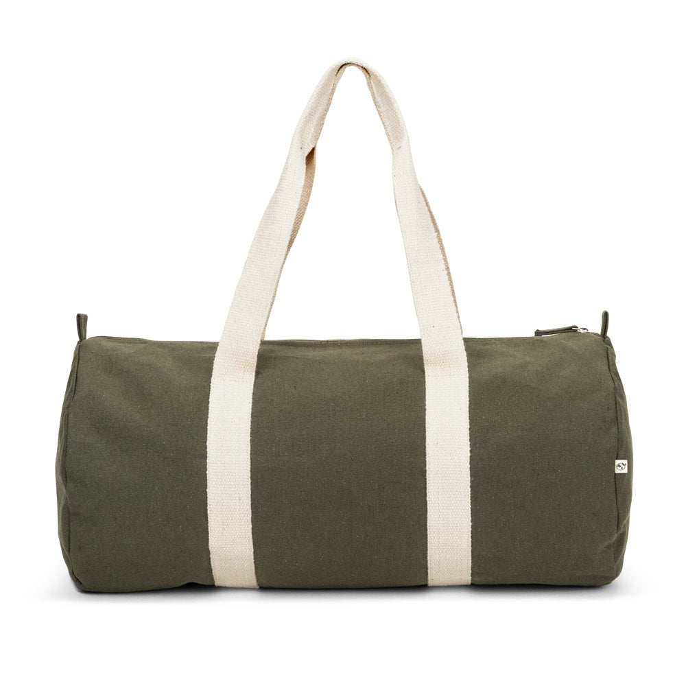 SAINT SPORT promotional sports bag in dark green (detail view) with custom logo branding