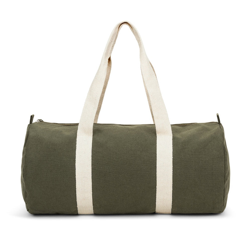 SAINT SPORT promotional sports bag in dark green (detail view) with custom logo branding