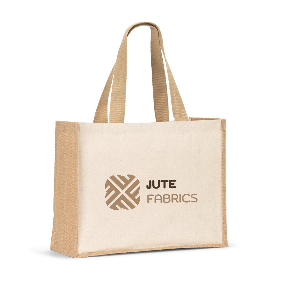 HELSINQUE promotional tote bag in natural with custom logo branding