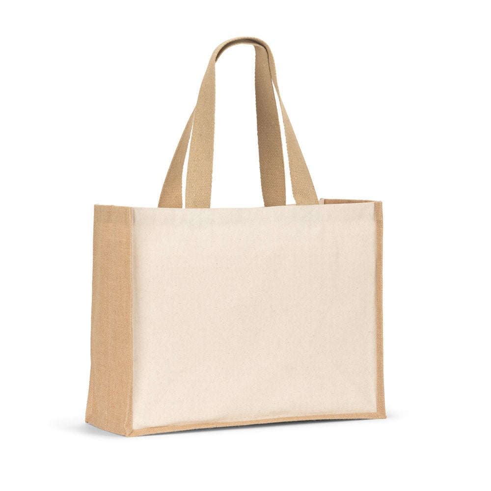 HELSINQUE promotional tote bag in natural with custom logo branding