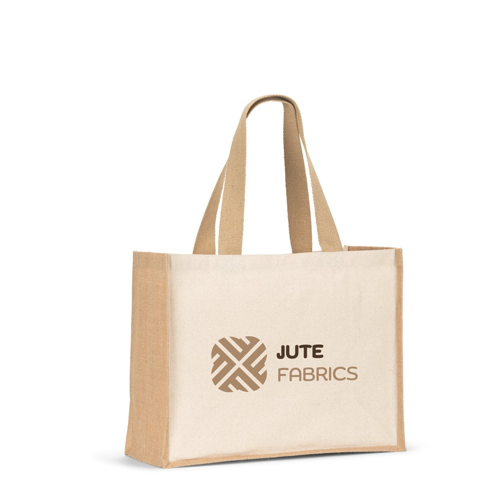 HELSINQUE promotional tote bag (complete set view) with custom logo branding