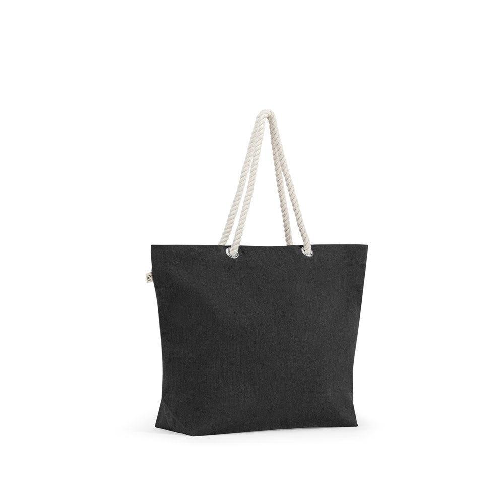 ATHENS promotional tote bag in black with custom logo branding