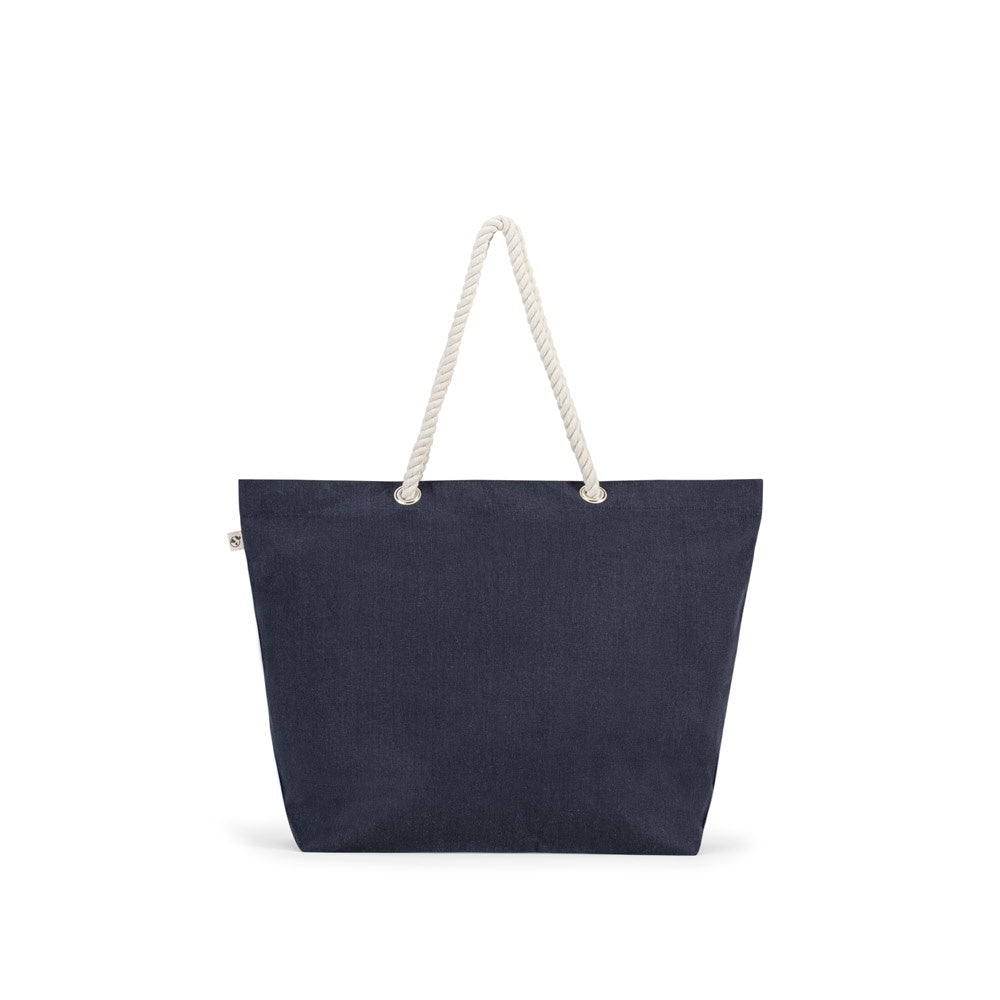 ATHENS promotional tote bag in blue (detail view) with custom logo branding
