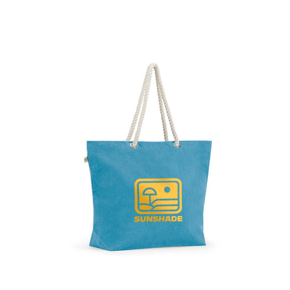 ATHENS promotional tote bag in light blue with custom logo branding
