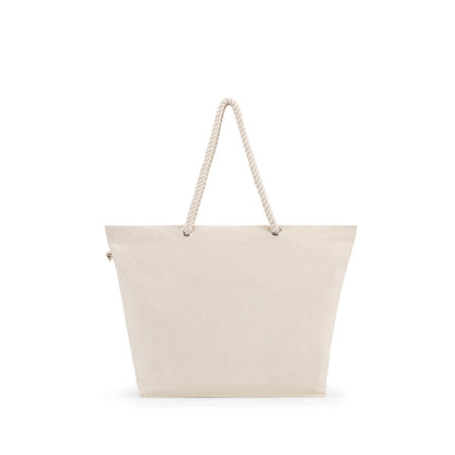 ATHENS promotional tote bag in light natural (detail view) with custom logo branding