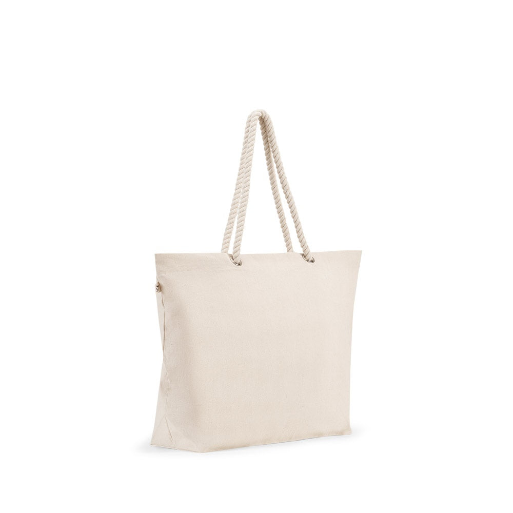ATHENS promotional tote bag in light natural with custom logo branding