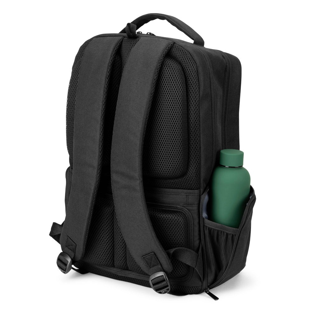 COPENHAGEN promotional backpack in black with custom logo branding