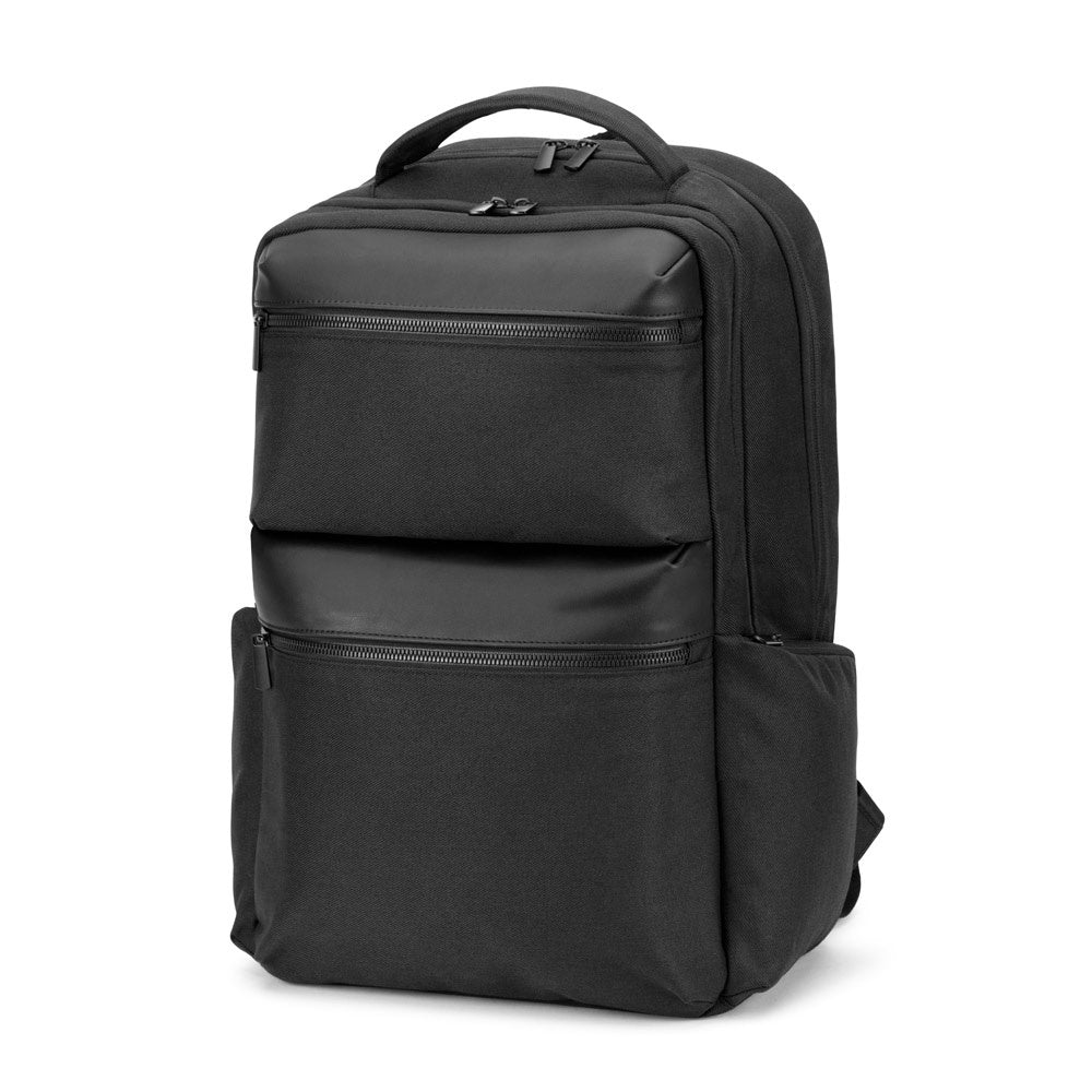 COPENHAGEN promotional backpack in black with custom logo branding