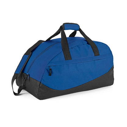 BUSAN promotional sports bag in royal blue with custom logo branding