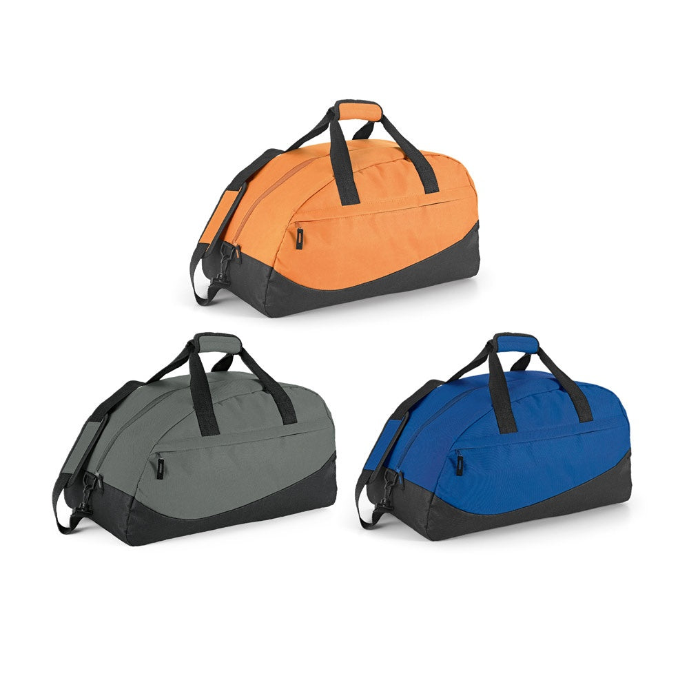 BUSAN promotional sports bag (complete set view) with custom logo branding