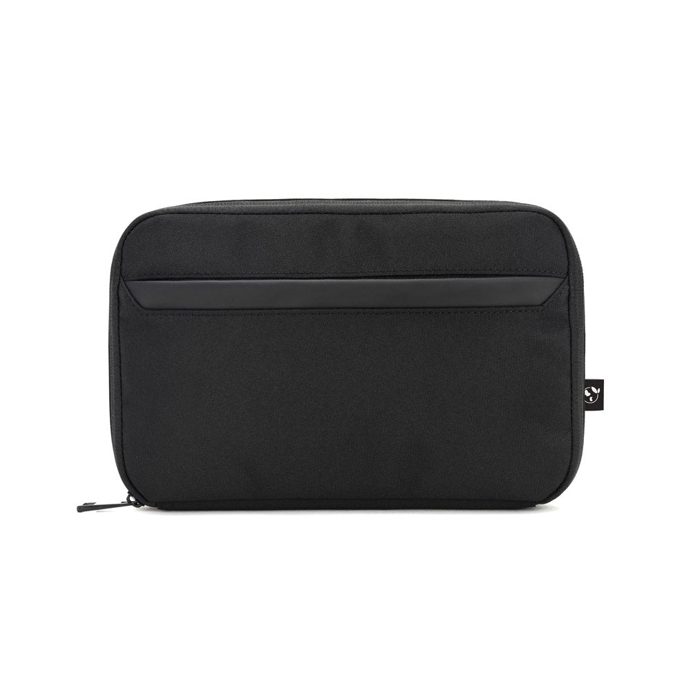 YANGON promotional tote bag in black (detail view) with custom logo branding