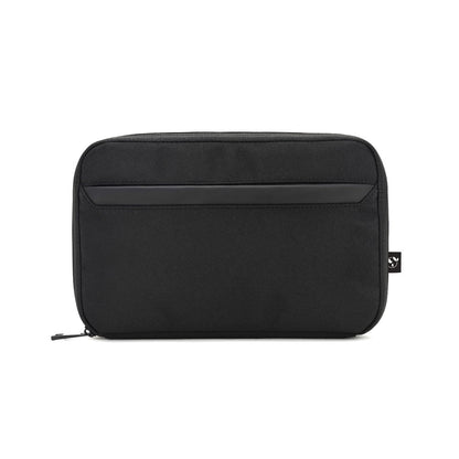 YANGON promotional tote bag in black (detail view) with custom logo branding