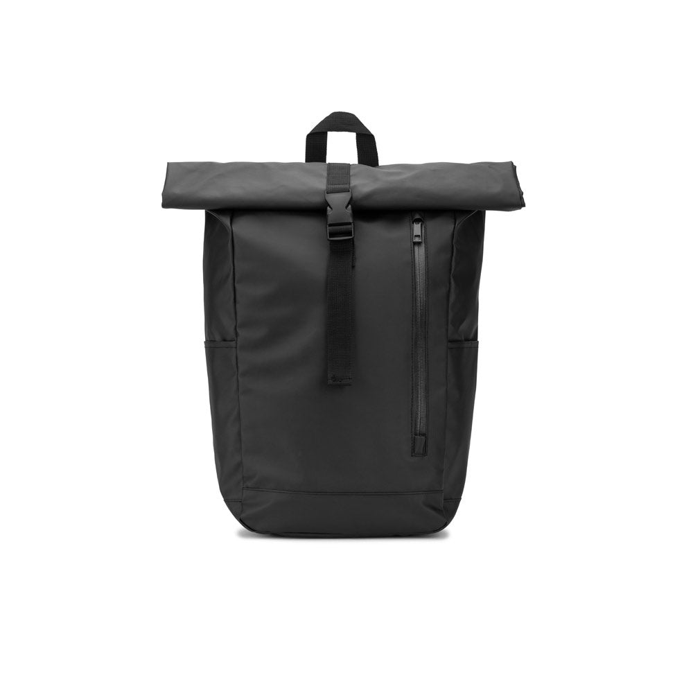 OSASCO BPACK promotional drawstring bag in black (detail view) with custom logo branding