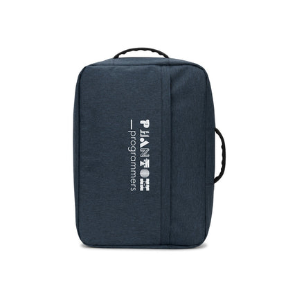 NIAMEY promotional laptop bag in blue with custom logo branding