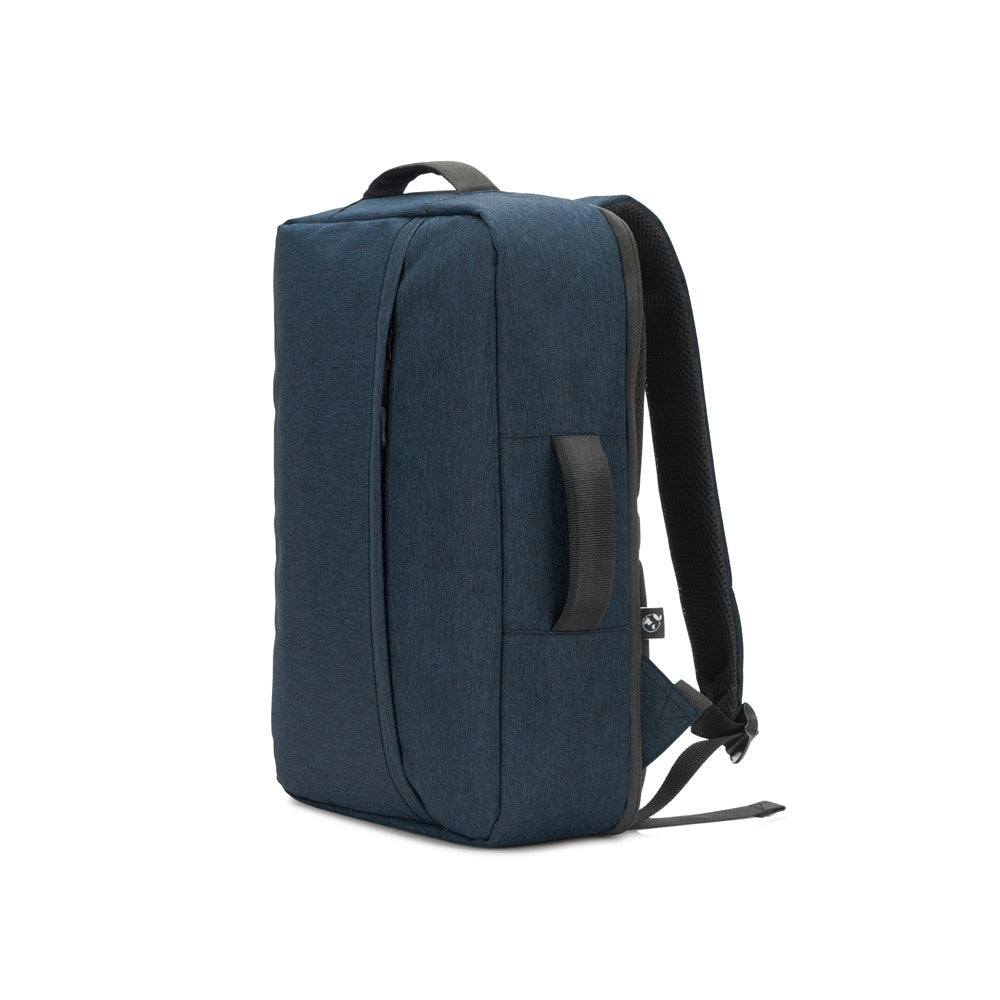 NIAMEY promotional laptop bag in blue with custom logo branding