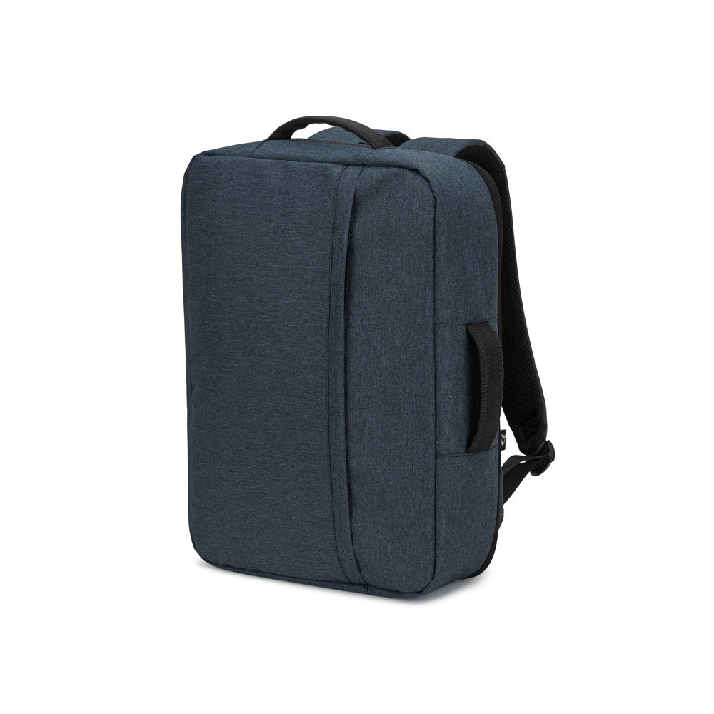 NIAMEY promotional laptop bag in blue with custom logo branding