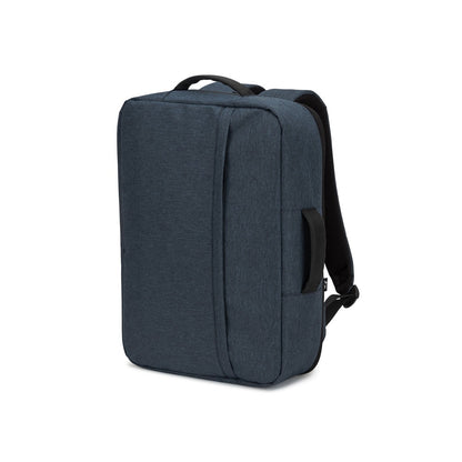 NIAMEY promotional laptop bag in blue with custom logo branding