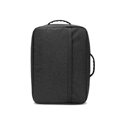 NIAMEY promotional laptop bag in dark grey (detail view) with custom logo branding