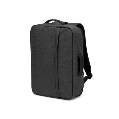 NIAMEY promotional laptop bag in dark grey with custom logo branding