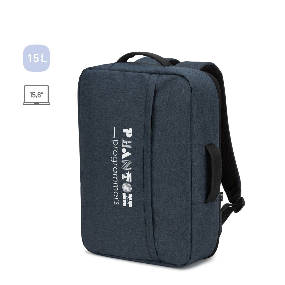 NIAMEY promotional laptop bag (complete set view) with custom logo branding