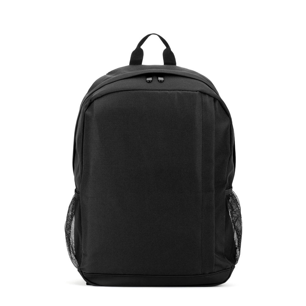 LIVERPOOL promotional laptop bag in black (detail view) with custom logo branding