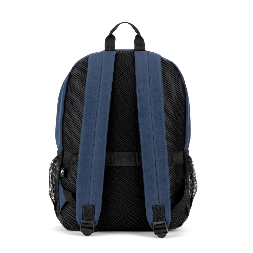 LIVERPOOL promotional laptop bag in blue (detail view) with custom logo branding