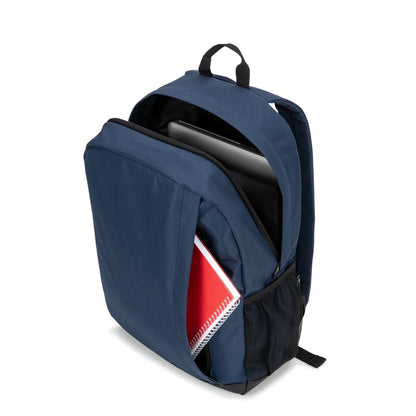 LIVERPOOL promotional laptop bag in blue (detail view) with custom logo branding