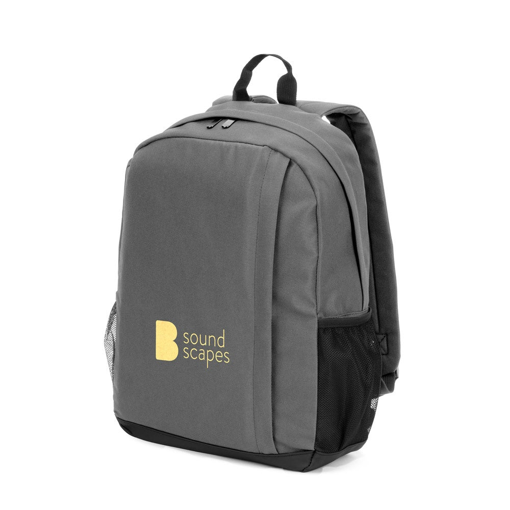 LIVERPOOL promotional laptop bag in grey with custom logo branding