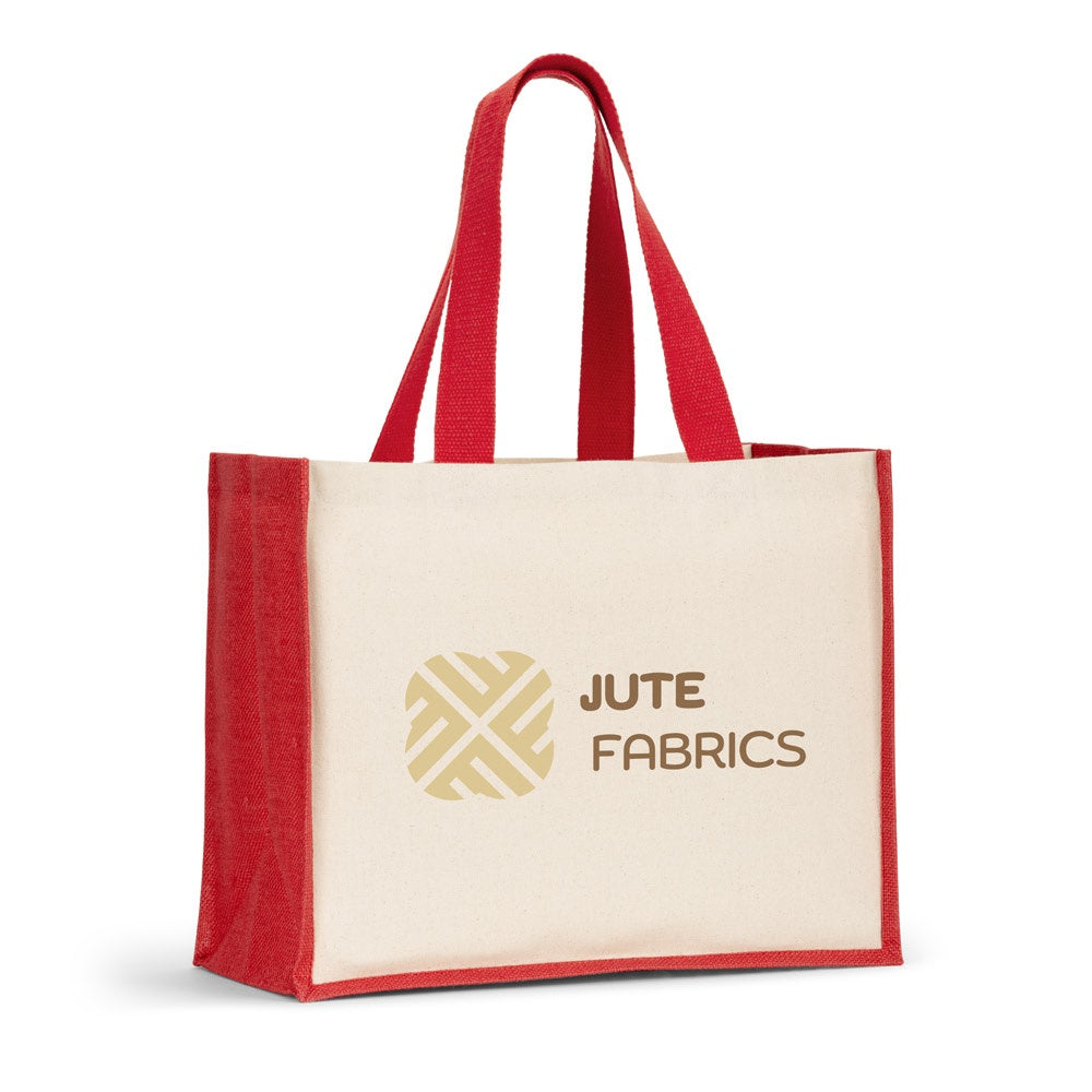 HELSINQUE COLOUR promotional tote bag in red with custom logo branding