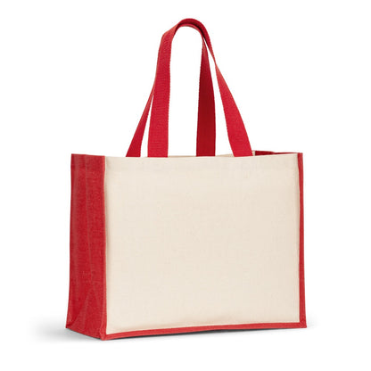 HELSINQUE COLOUR promotional tote bag in red with custom logo branding