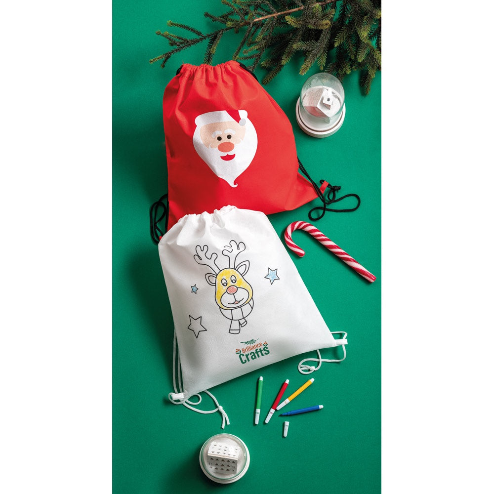 GLENCOE promotional drawstring bag with custom logo branding