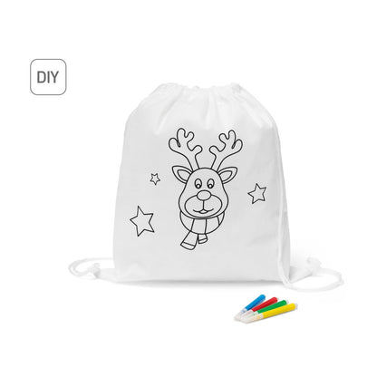 GLENCOE promotional drawstring bag (complete set view) with custom logo branding