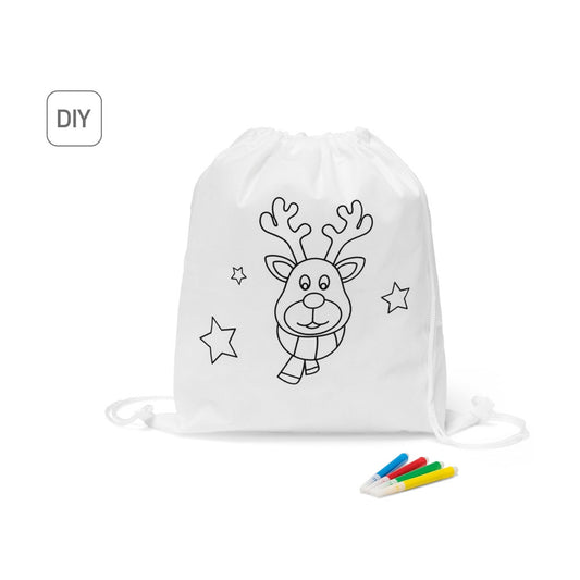 GLENCOE promotional drawstring bag (complete set view) with custom logo branding
